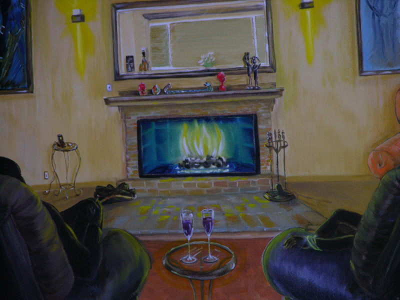 Man Cave Oil on Canvas, in Commissioned Gallery